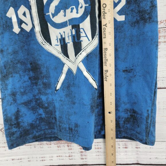 Ecko Unltd MMA Mens Size M Blue Spellout Graphic T Shirt Tee - Picture 2 of 8